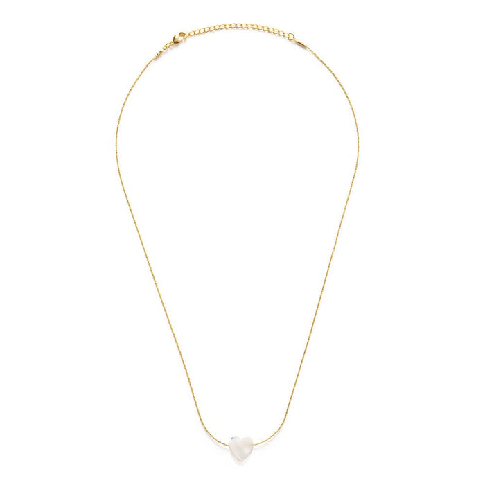 Mother of Pearl Heart Necklace