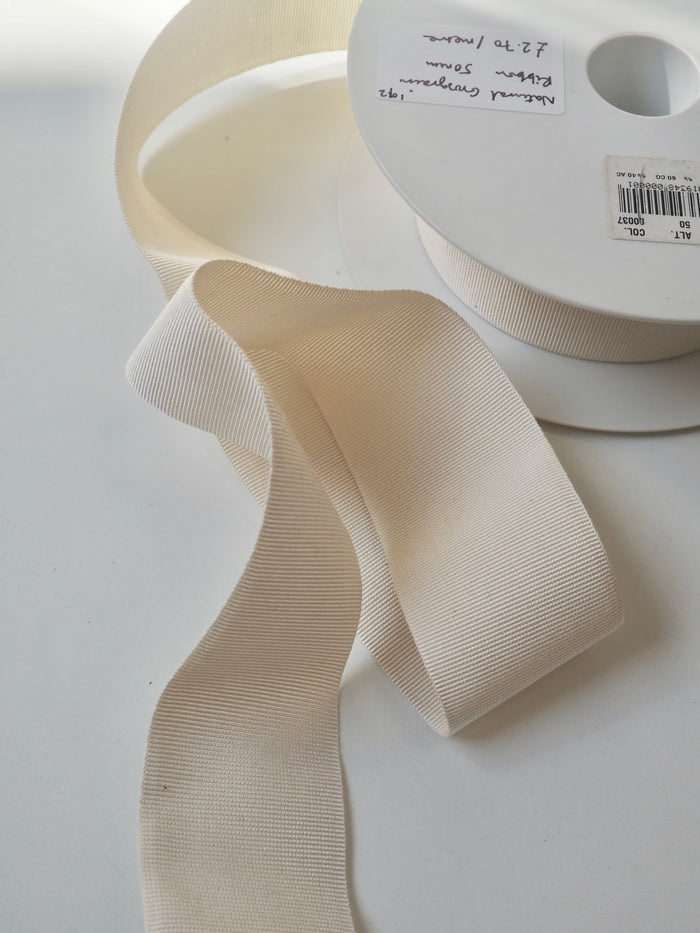 Natural Grosgrain Ribbon 50mm