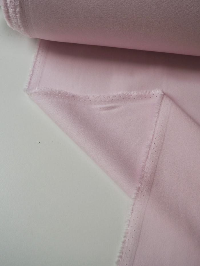 Pale Rose Crepe-Back Satin