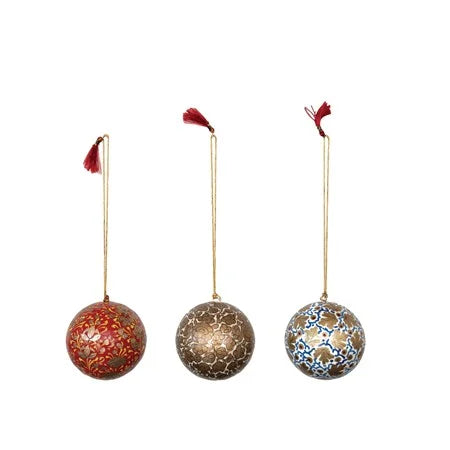 Paper Mache Round Ornament