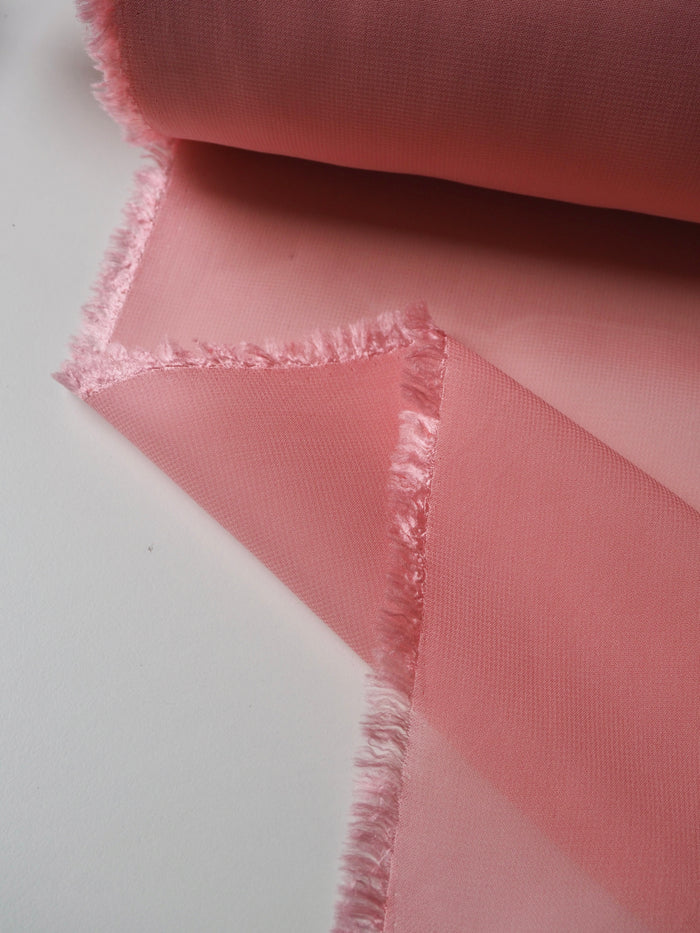 Pink Heavy Viscose Chiffon
