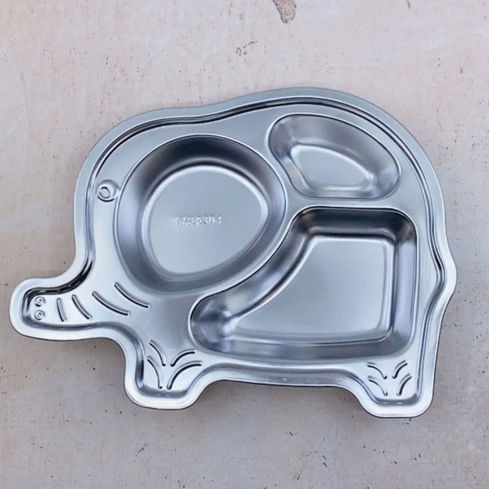 Plateau repas enfant inox compartimenté Joli Monde – Éléphant