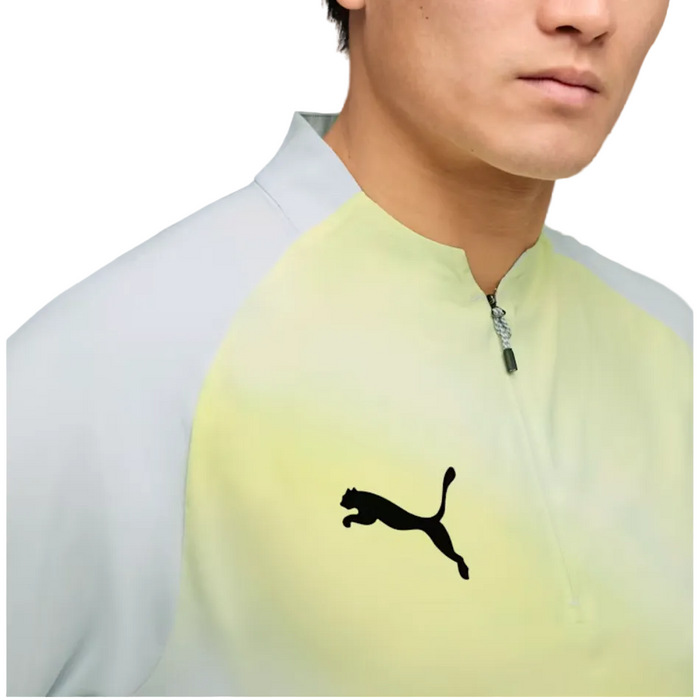 Puma Men's Individual Lightspeed Ultimate 1/4 Zip Long Sleeved Top in Silvermist SS26