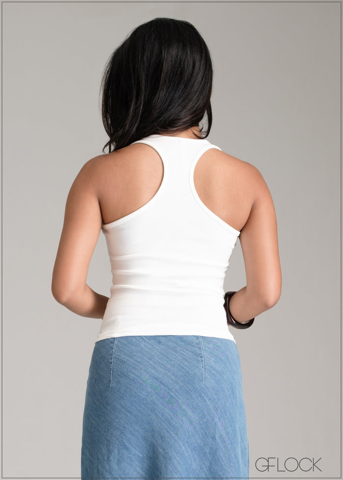 Razor Back Crop Top - 061225