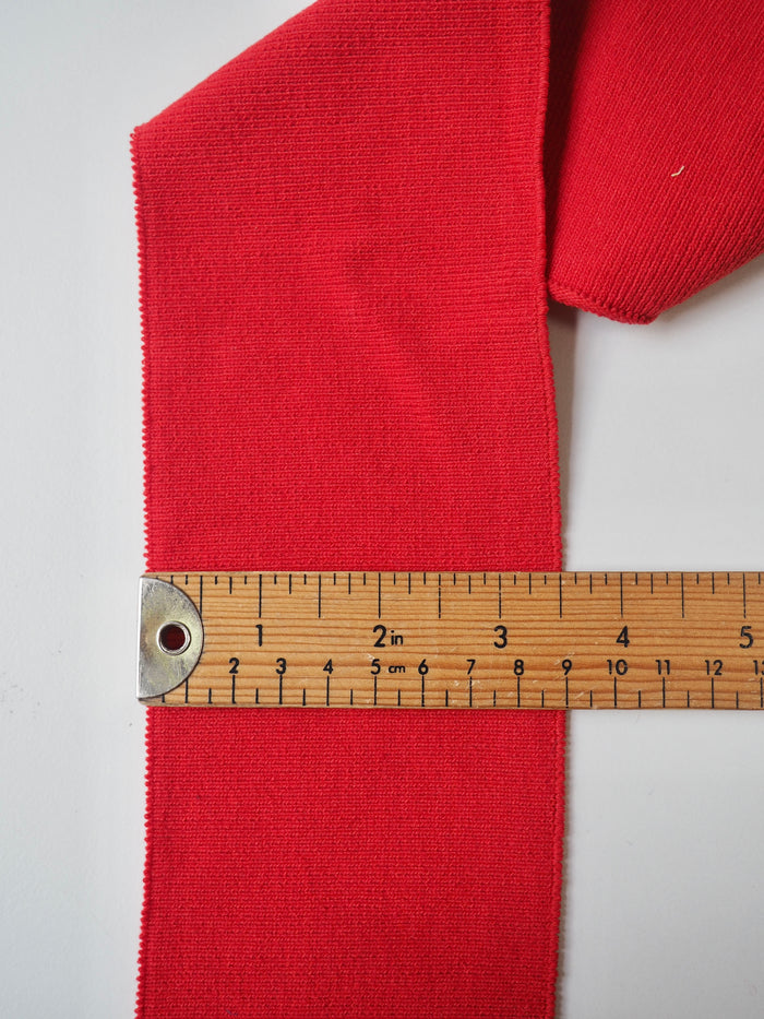 Red Cotton Ribbed Cuff 9cm