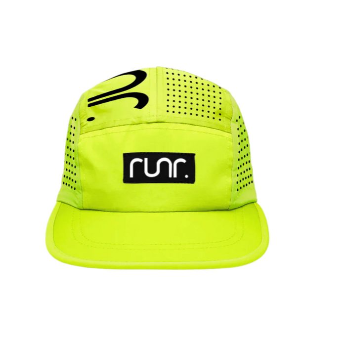 Runr Lumos Reflective Technical Running Hat in Electric Yellow AW25