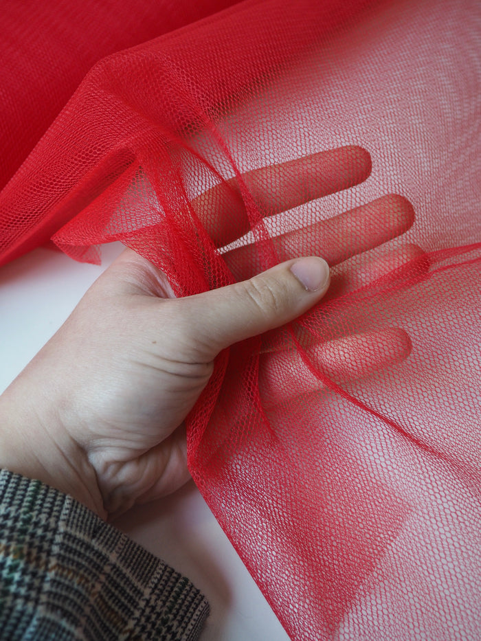 Scarlet Red Semi-Rigid Tulle
