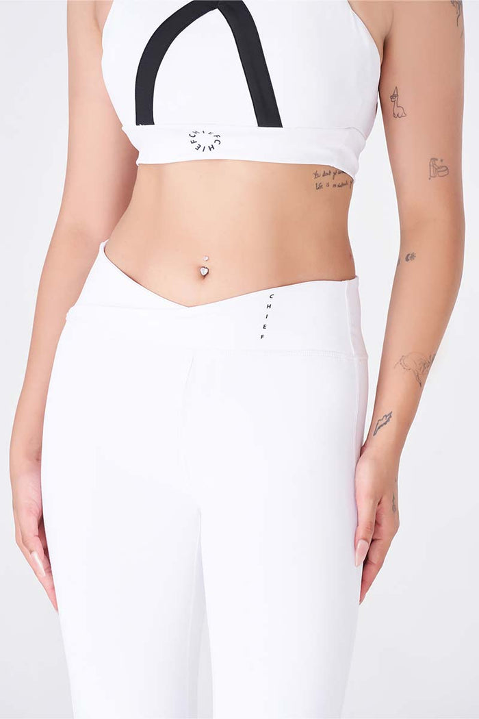Sleek White Sports Legging