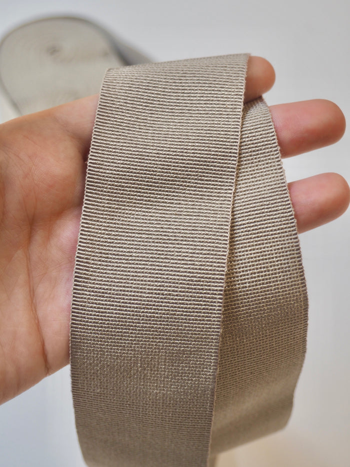 Stone Grosgrain Ribbon 40mm