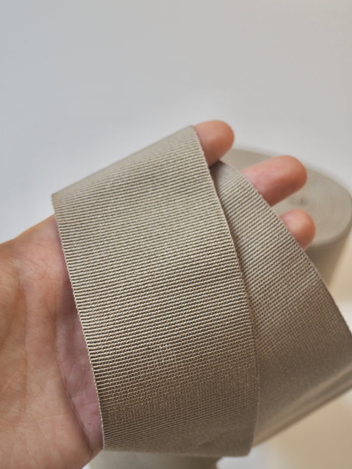 Stone Grosgrain Ribbon 50mm