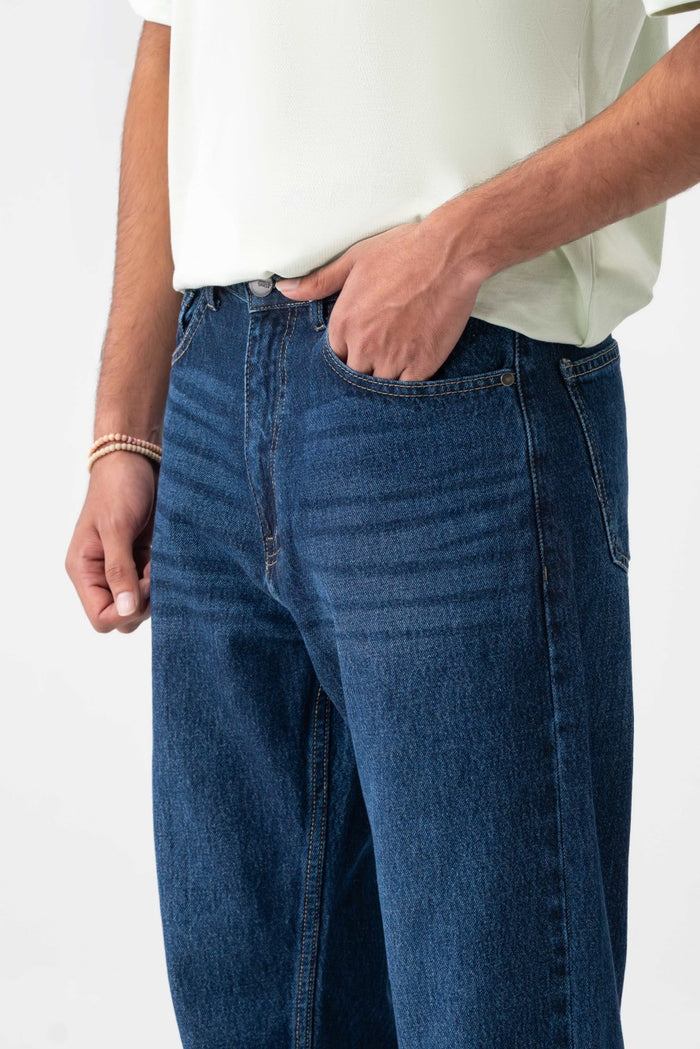 Straight Leg Denim Jeans – Men