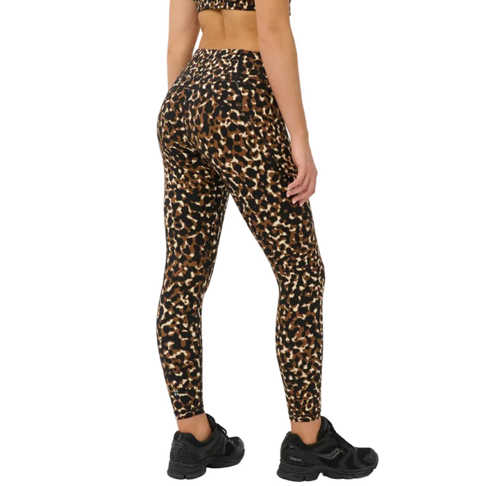 Sweaty Betty Power 7/8 Workout Leggings in Brown Offbeat Animal Print SS26