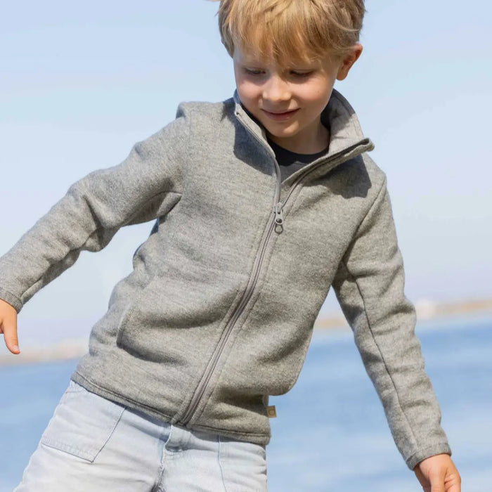 Veste zippée en laine mérinos légère Disana – Jade - Lilinappy