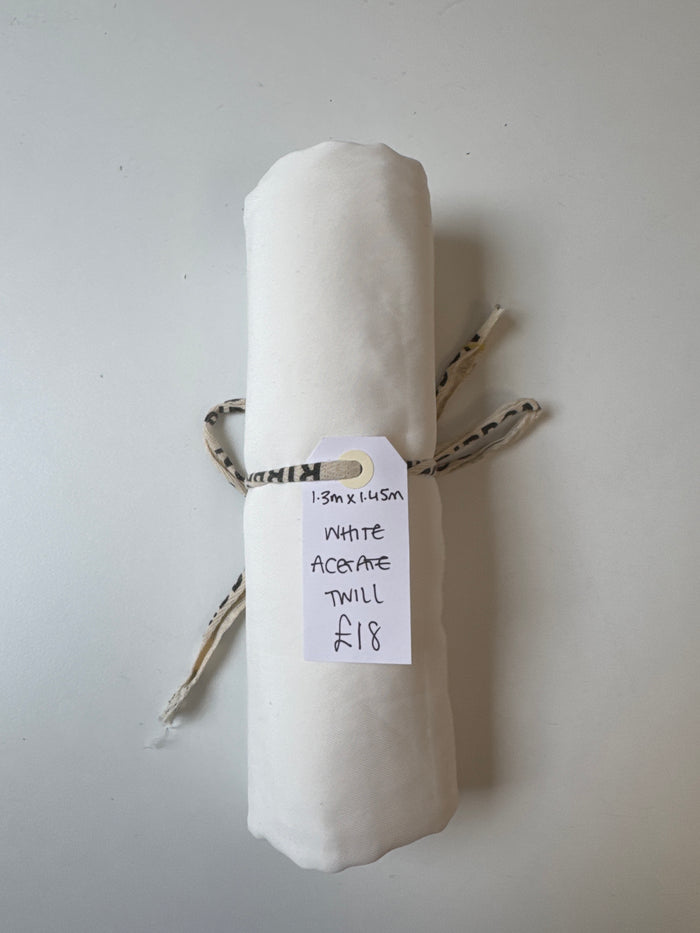 White Acetate Twill Remnant
