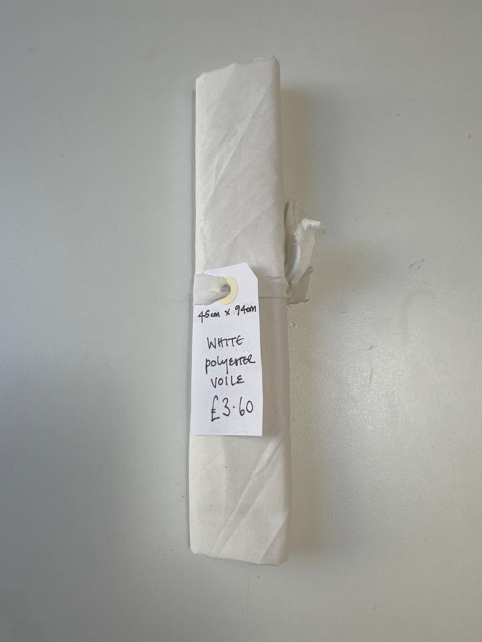 White Polyester Voile Remnant