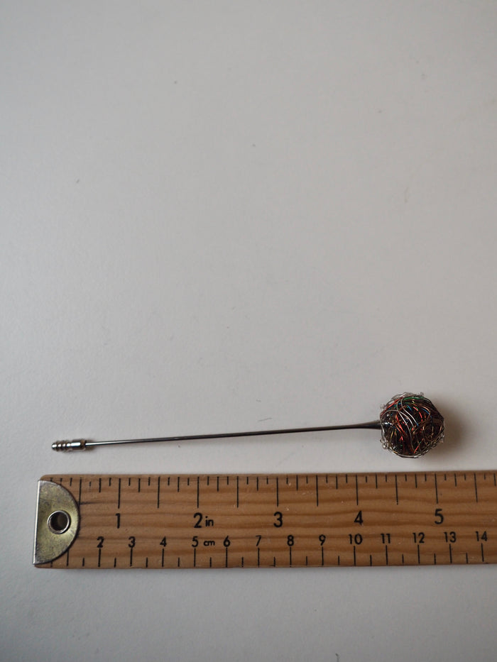 Wire Nest Bead Hat Pin