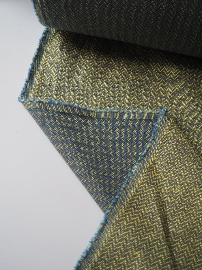 Yellow + Blue Cotton Jacquard