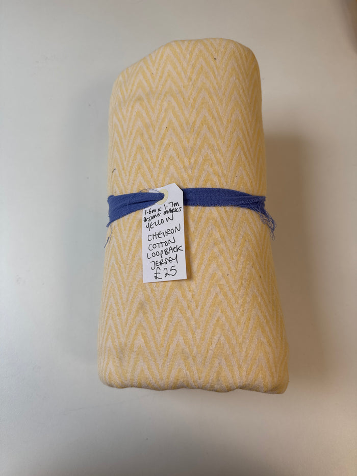 Yellow Chevron Cotton Loopback Remnant