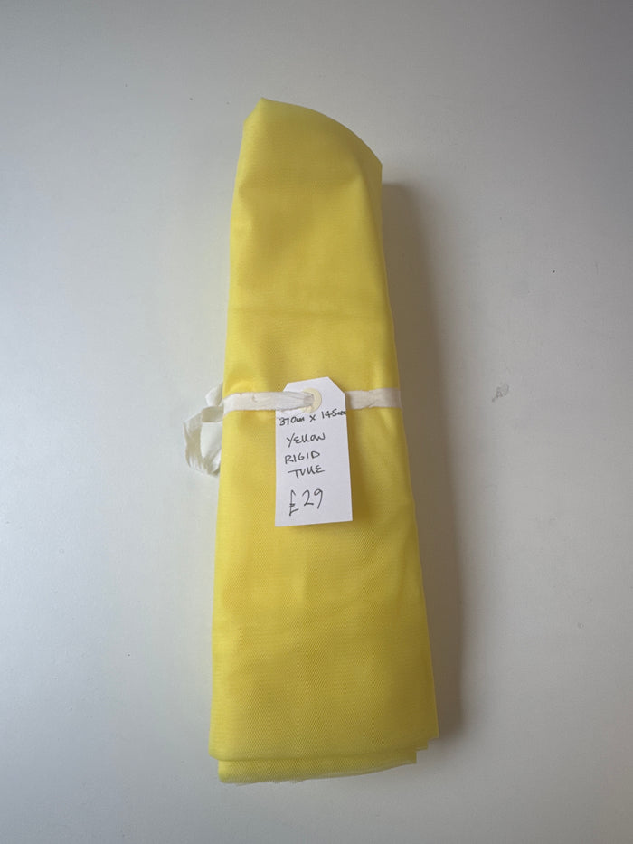 Yellow Rigid Tulle Remnant