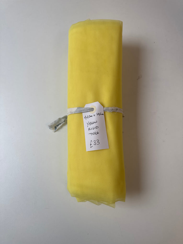 Yellow Rigid Tulle Remnant