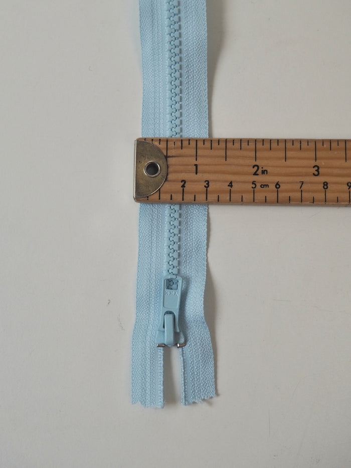 YKK 33cm/13" Light Blue Chunky Open Plastic Teeth Zips