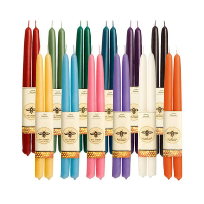 100% Pure Beeswax Tapers: Pumpkin