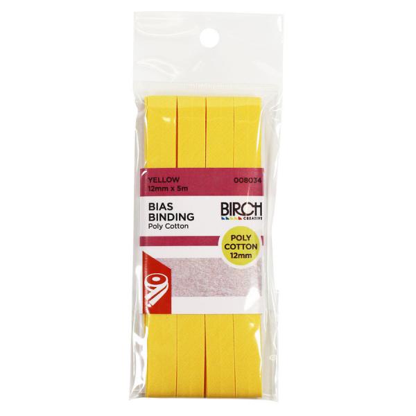 12mm SINGLE fold bias binding - Polycotton - Choose colour
