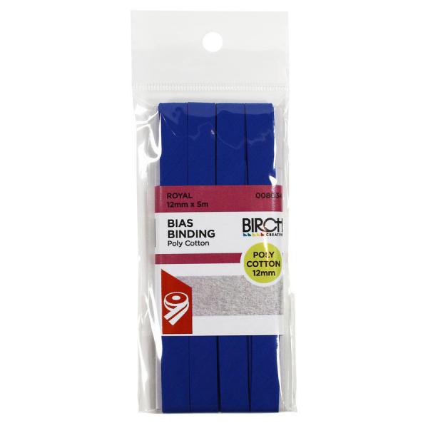 12mm SINGLE fold bias binding - Polycotton - Choose colour