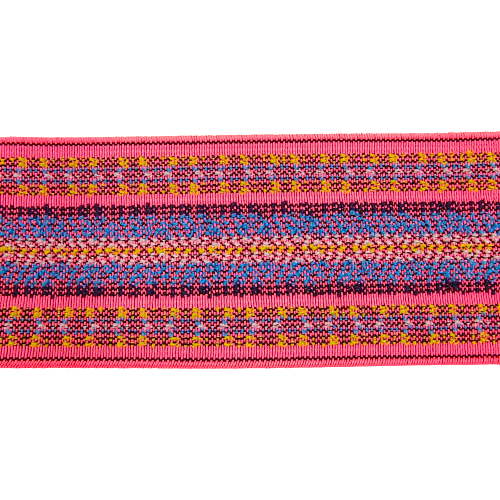 2 Meter | Embroidered Chenille Loop Pattern Elastic