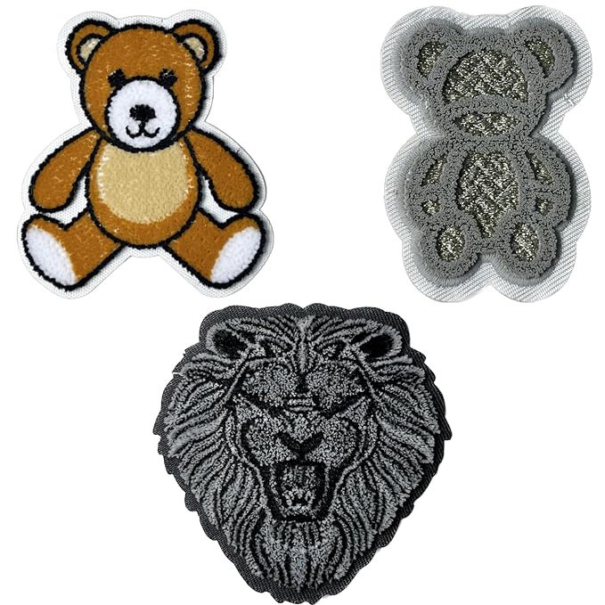 2 Patch of Teddy Bear and Lion