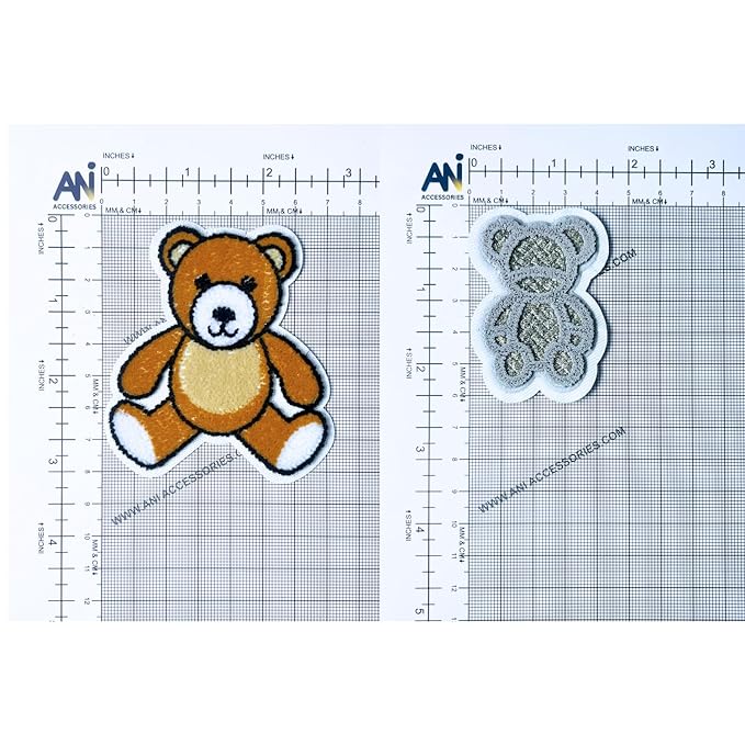 2 Patch of Teddy Bear and Lion