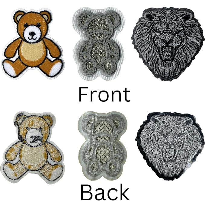 2 Patch of Teddy Bear and Lion