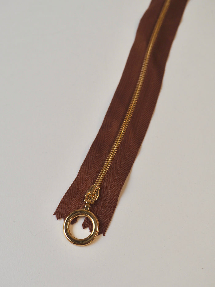 40cm/15.5inch O-Pull Narrow Metal Teeth Zips