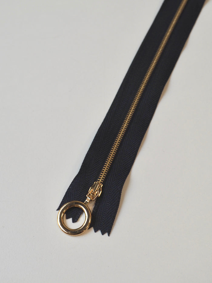 40cm/15.5inch O-Pull Narrow Metal Teeth Zips