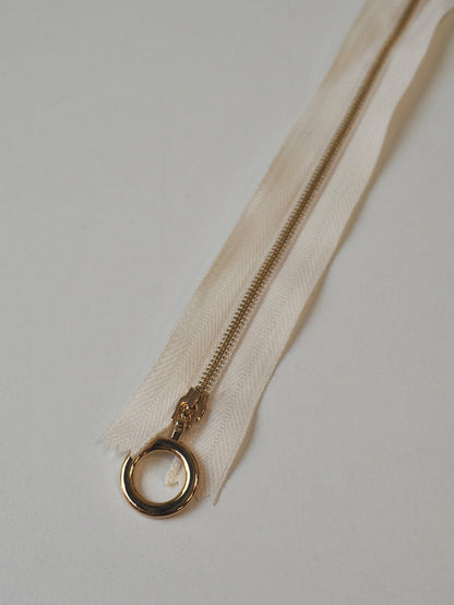 40cm/15.5inch O-Pull Narrow Metal Teeth Zips