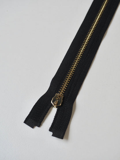 50cm/19.5inch No Pull Gold Metal Teeth Zips