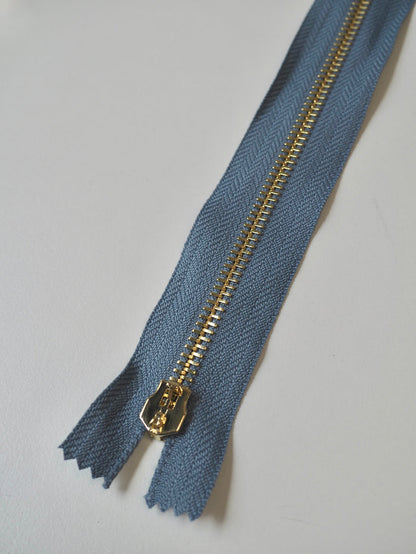 50cm/19.5inch No Pull Gold Metal Teeth Zips