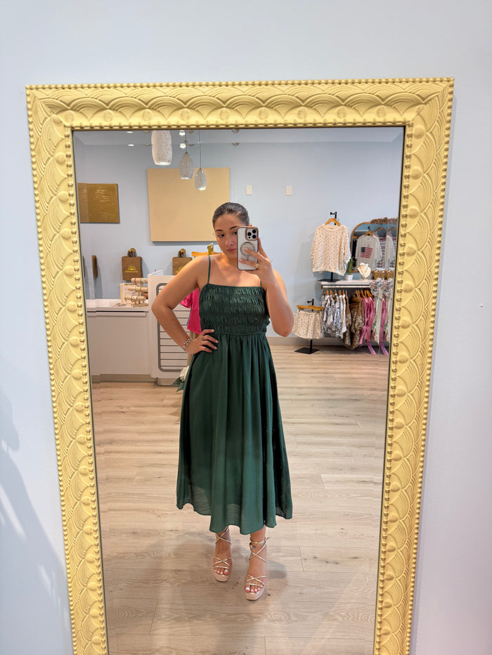 forest green maxi dress