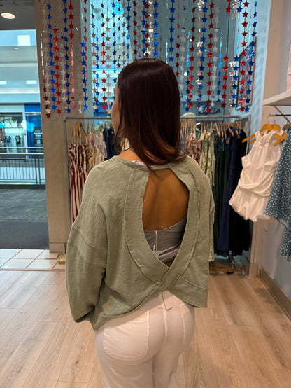 cross back long sleeve