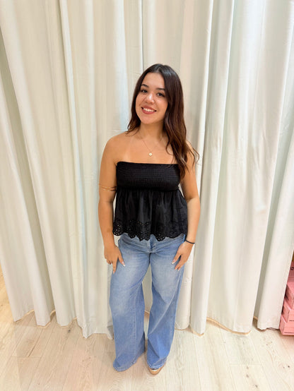 eyelet tube top