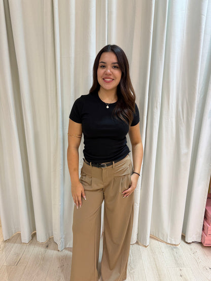 brown slacks w/ black belt