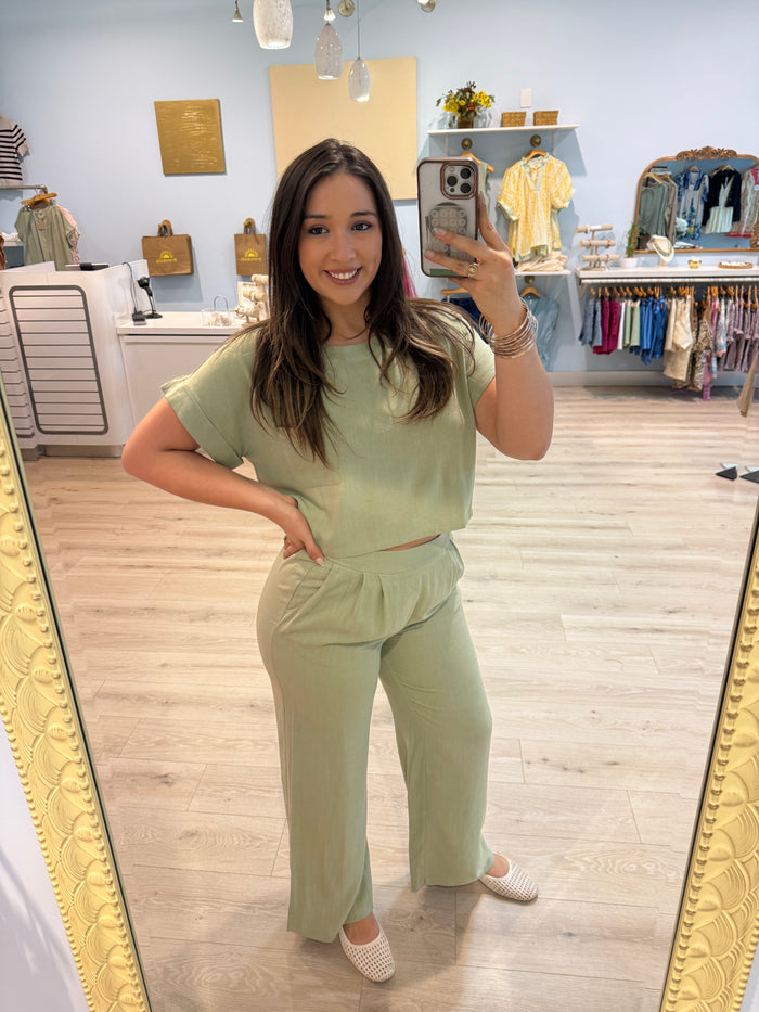 linen wide leg pants