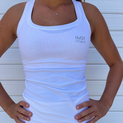 white seamless singlet