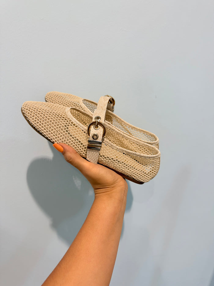 mesh ballet flats