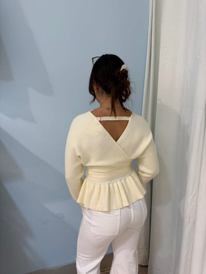 cream knit long sleeve