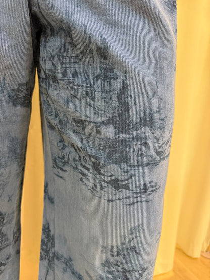 denim blue corduroy pants