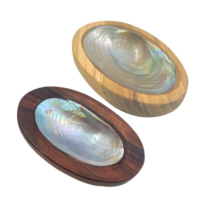 Abalone Shell + Wood Bowl