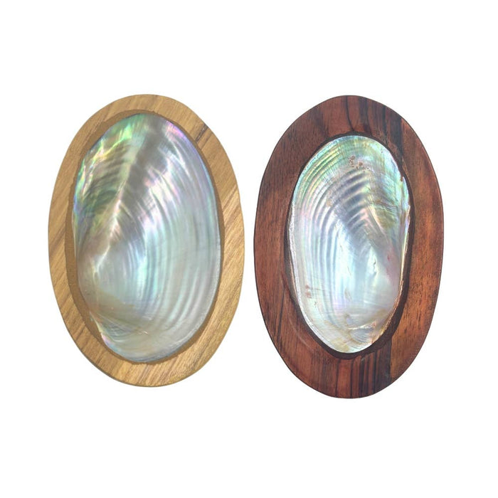 Abalone Shell + Wood Bowl