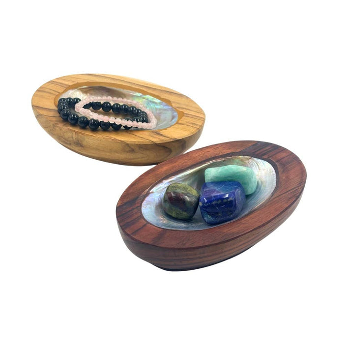 Abalone Shell + Wood Bowl