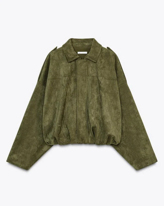 ADA - FAUX SUEDE  BOMBER JACKET